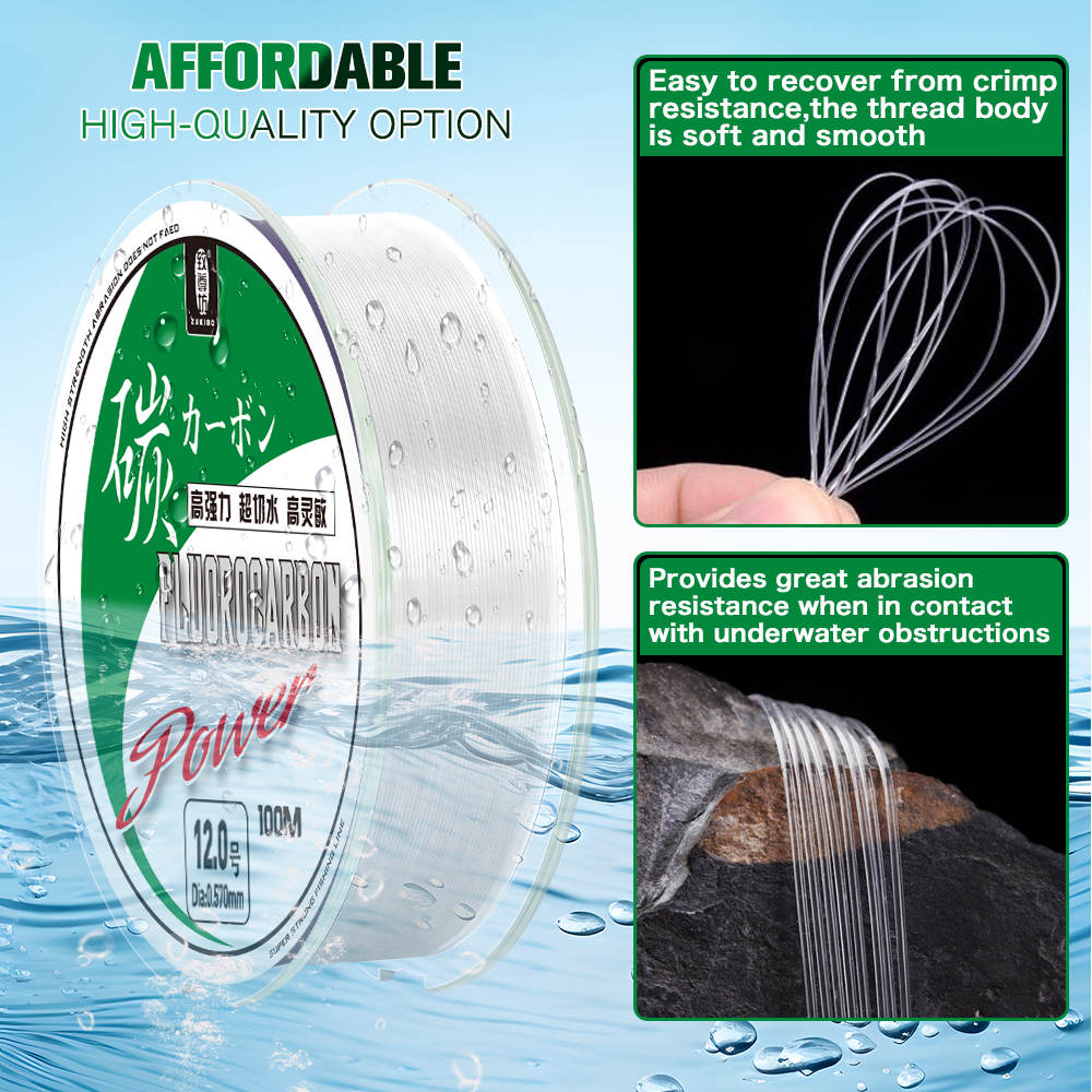 ZUKIBO 50m 100m 100% Fluorocar - Fluorocarbon Line avaliação e preço