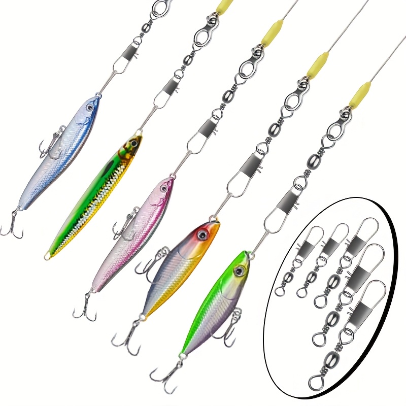 50Pc/box Stainless Steel Swive - Fishing Line Box avaliação e preço