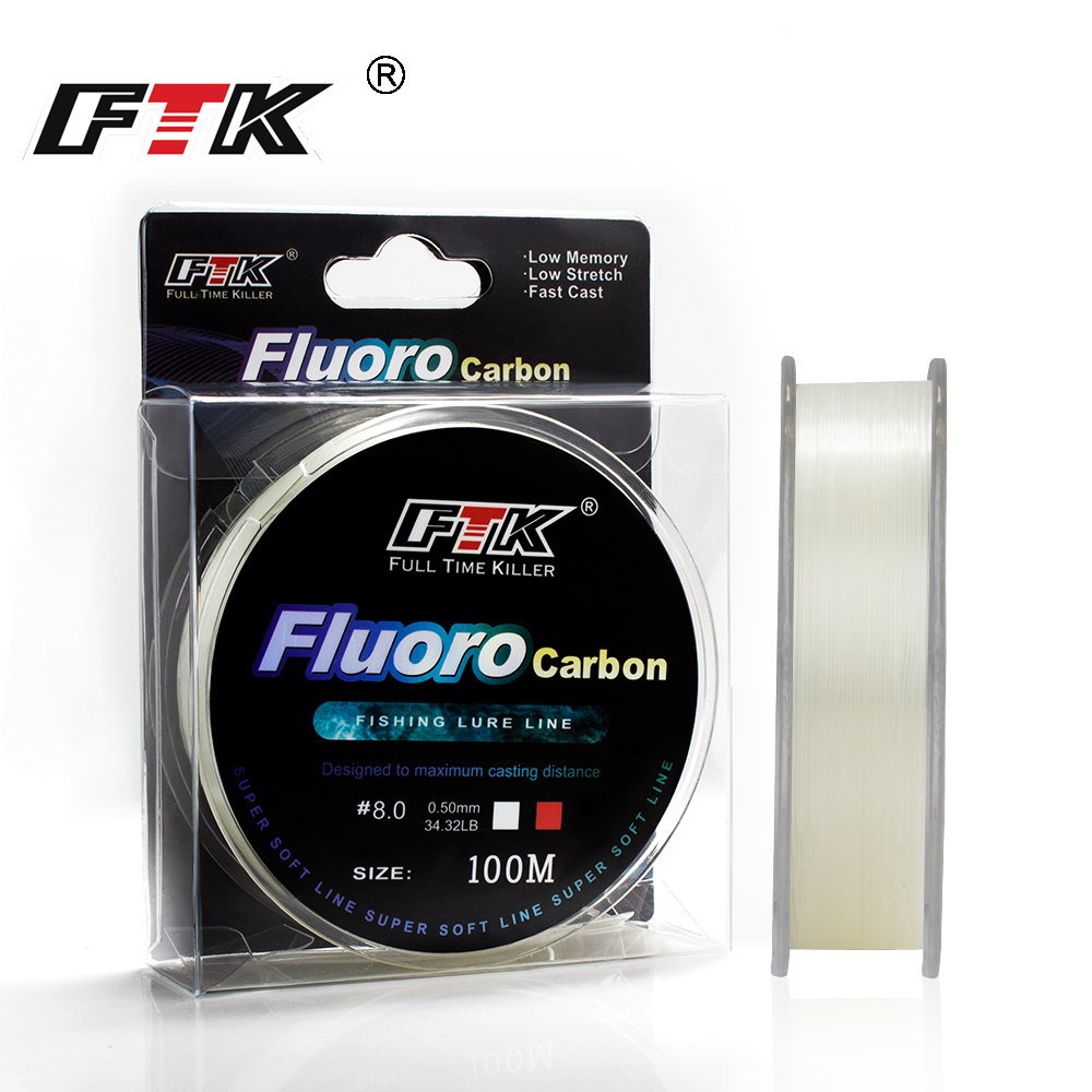 FTK 100m 4.13-34.32LB Fluoroca - Fluorocarbon Line avaliação e preço