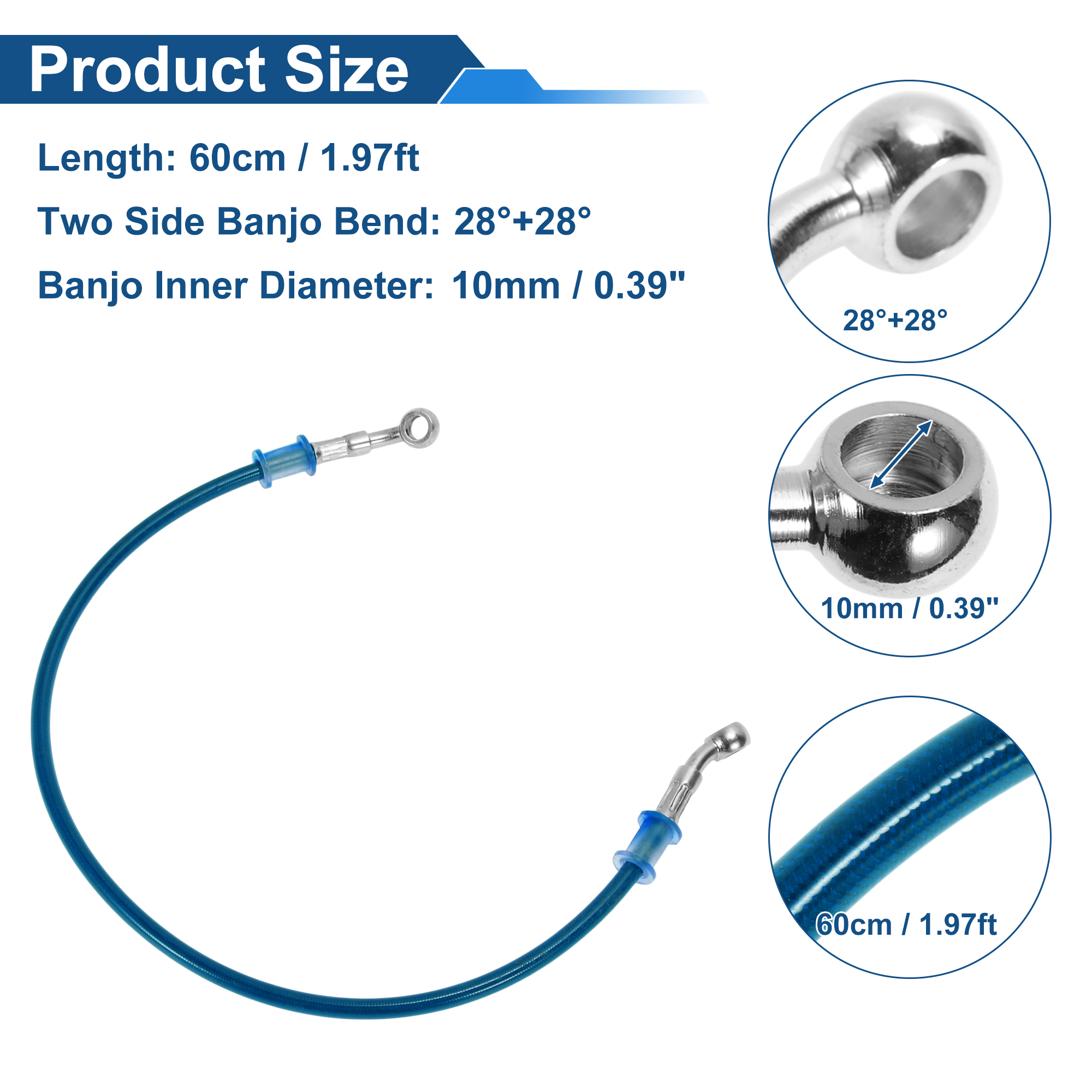 Motoforti 60cm Motorcycle Brak - Braided Line avaliação e preço