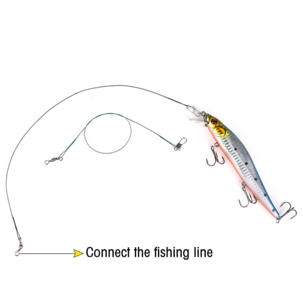10pcs/lot Anti Bite Steel Fish - Leader Line avaliação e preço