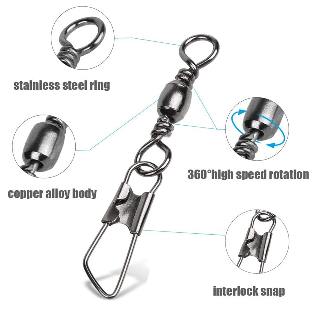 50Pcs Stainless Steel Snap Swi - Saltwater Line avaliação e preço