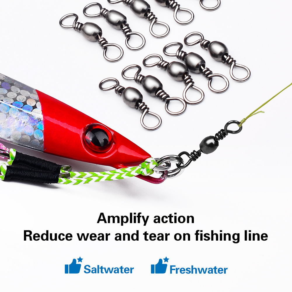 100Pcs Fishing Swivels Connect - Leader Line avaliação e preço
