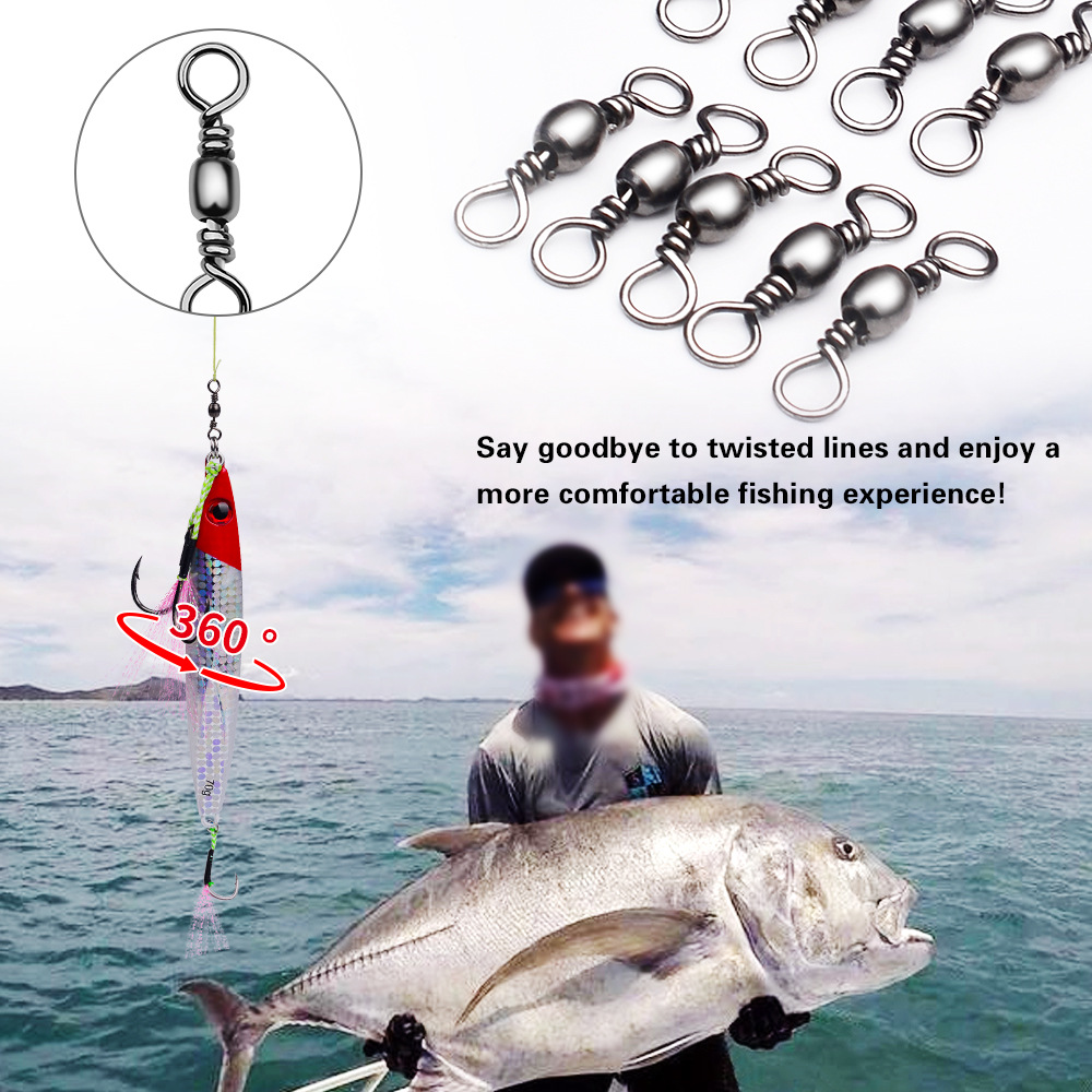 100Pcs Fishing Swivels Connect - Leader Line avaliação e preço