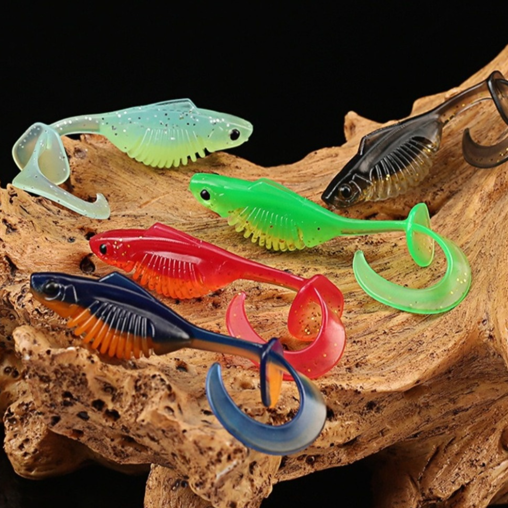 10PCS PVC Fishing Soft Lures 6 - Ice Fishing Line avaliação e preço
