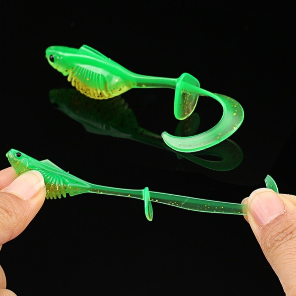10PCS PVC Fishing Soft Lures 6 - Ice Fishing Line avaliação e preço