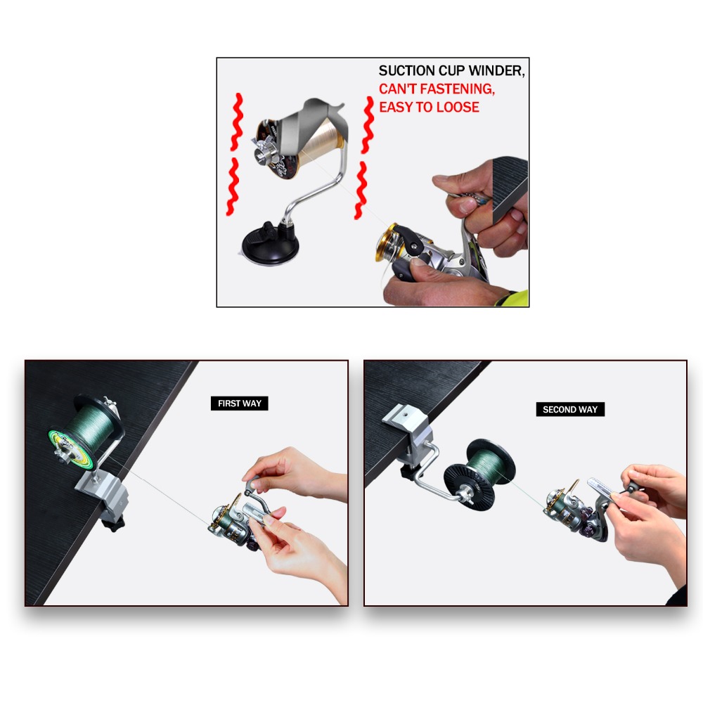 1pcs Portable Aluminum Fishing - Fishing Line Spooler avaliação e preço