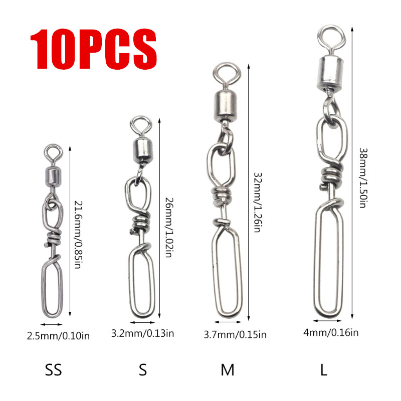 10Pcs Stainless Steel Quick Sn - Saltwater Line avaliação e preço