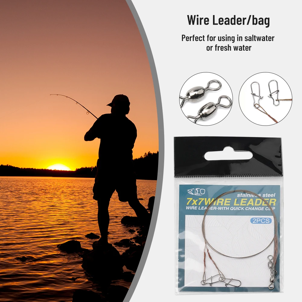 2pcs/Pack Fishing Line Steel W - Leader Line avaliação e preço