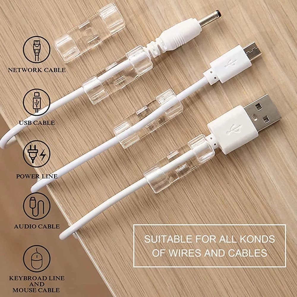 40PCS Cable Organizer Clips Ca - Tippet Line avaliação e preço