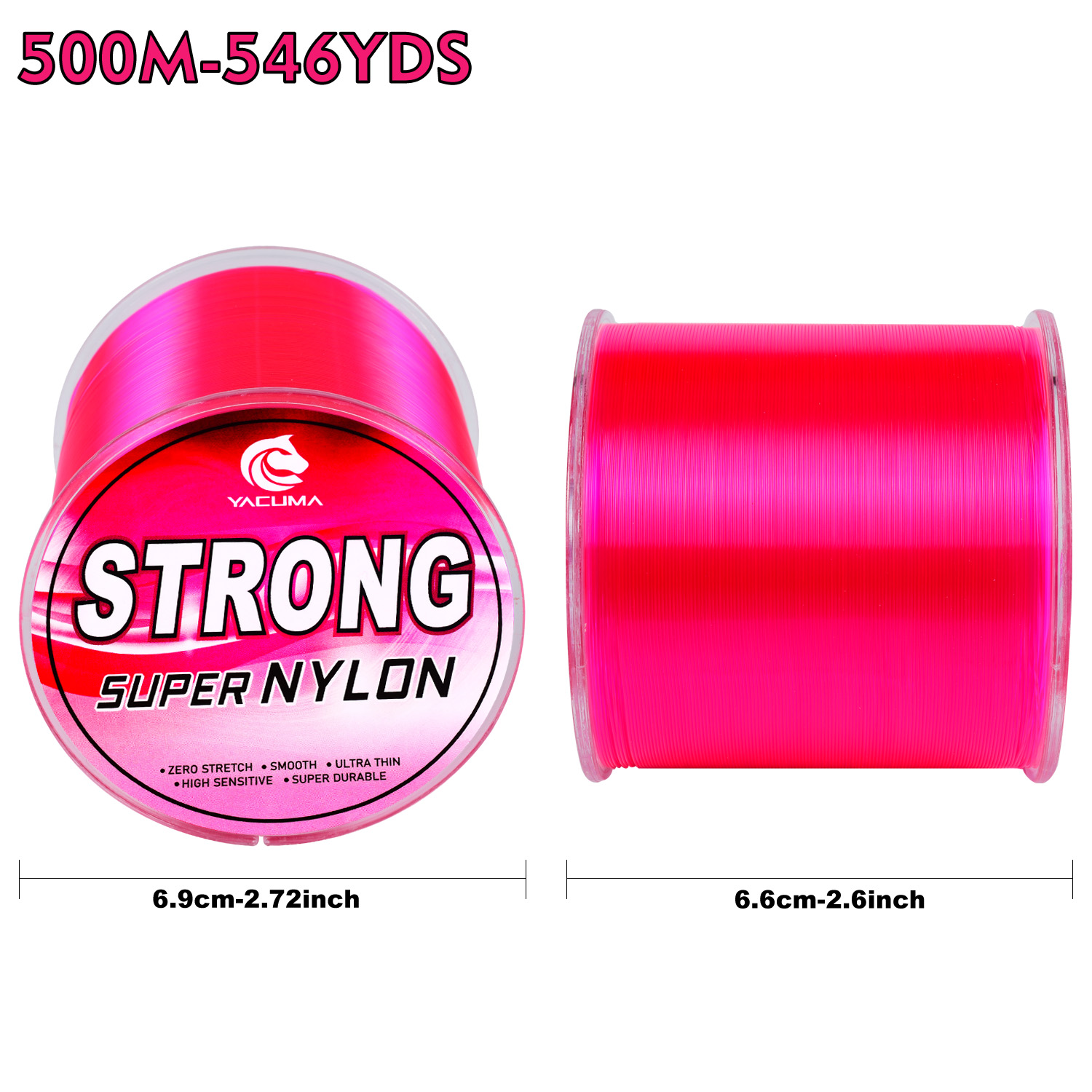 YACUMA 500M-546YDS Strong Pink - Fluorocarbon Line avaliação e preço