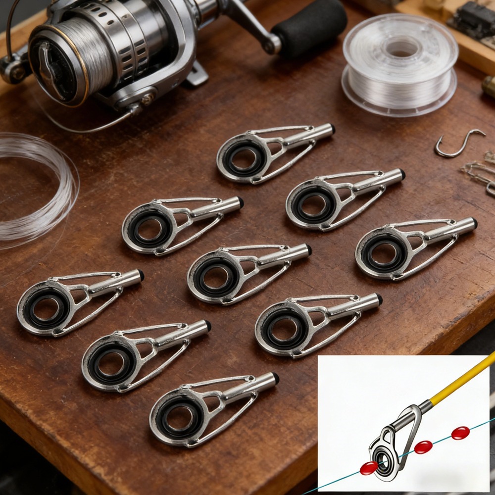 10PCS Metal Fishing Top Rod Gu - Fishing Line Winder avaliação e preço