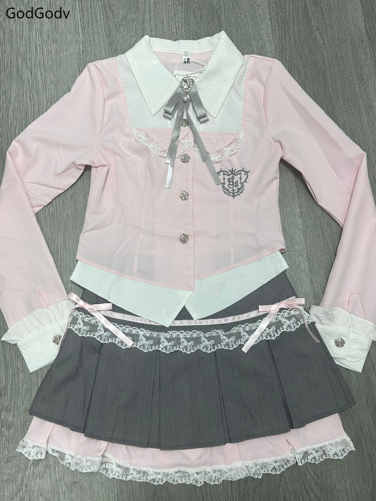 Spring Y2K Princess Outfits Wo - Fly Line avaliação e preço