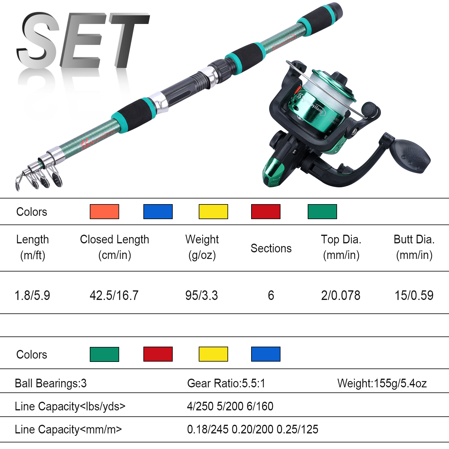 Sougayilang Kids Fishing Pole  - Freshwater Line avaliação e preço